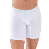 Clever Moda Caribbean Long Boxer Cotton White Men's Underwear