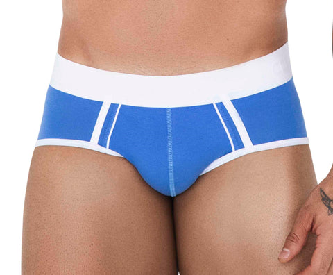 Clever Moda Tethis Piping Brief Blue Men's Underwear