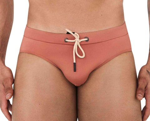 Clever Moda Acqua Swimsuit Brief Ocher Men's Underwear