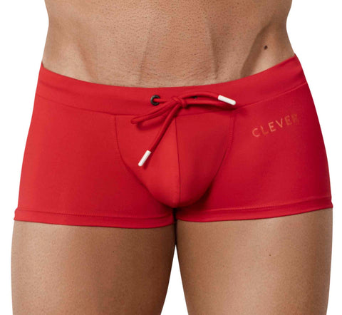 Clever Moda Malibu Swimsuit Trunks Red Men's Underwear