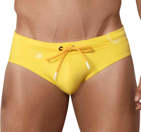 Clever Moda Malibu Swimsuit Brief Yellow Men's Underwear