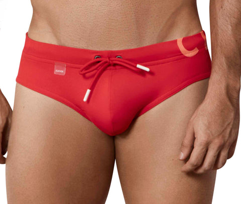 Clever Moda Malibu Swimsuit Brief Red Men's Underwear