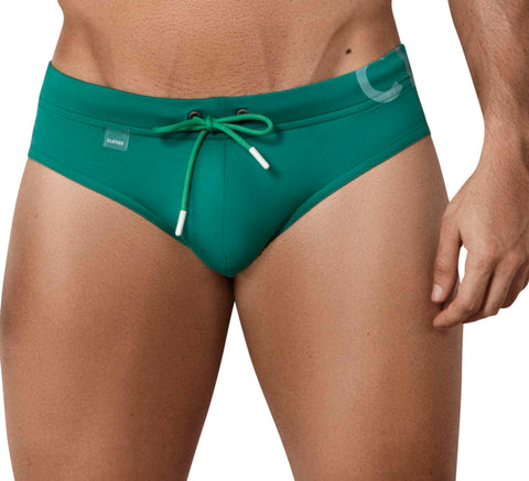 Clever Moda Acqua Swimsuit Brief Green Men's Underwear