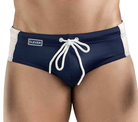 Clever Moda Valencia Swimsuit Brief Dark Blue Men's Swimwear