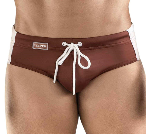 Clever Moda Valencia Swimsuit Brief Ocher Men's Swimwear