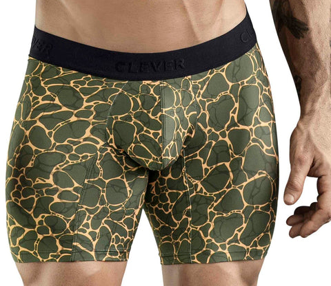 Clever Moda Mar Long Boxer Green Men's Underwear