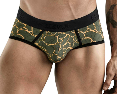 Clever Moda Mar Piping Brief Green Men's Underwear