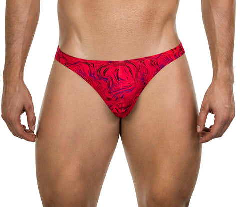 Clever Moda Helion Thong  Red Men's Underwear