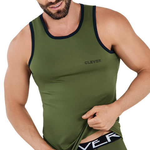 Clever Moda Tank Top Uri Green Men's Underwear